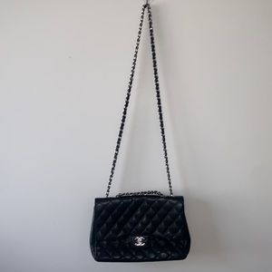 Chanel Black Jumbo Classic Flap Shoulder Bag